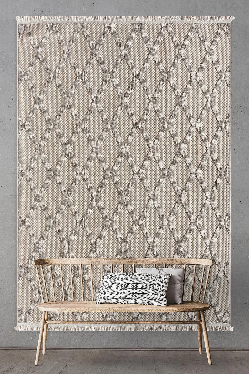 Agra - Teal Modern İskandinav Desenli Halı