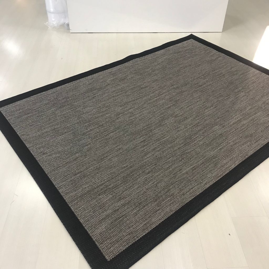 Jüt Sisal Vizon Siyah Makine Halısı