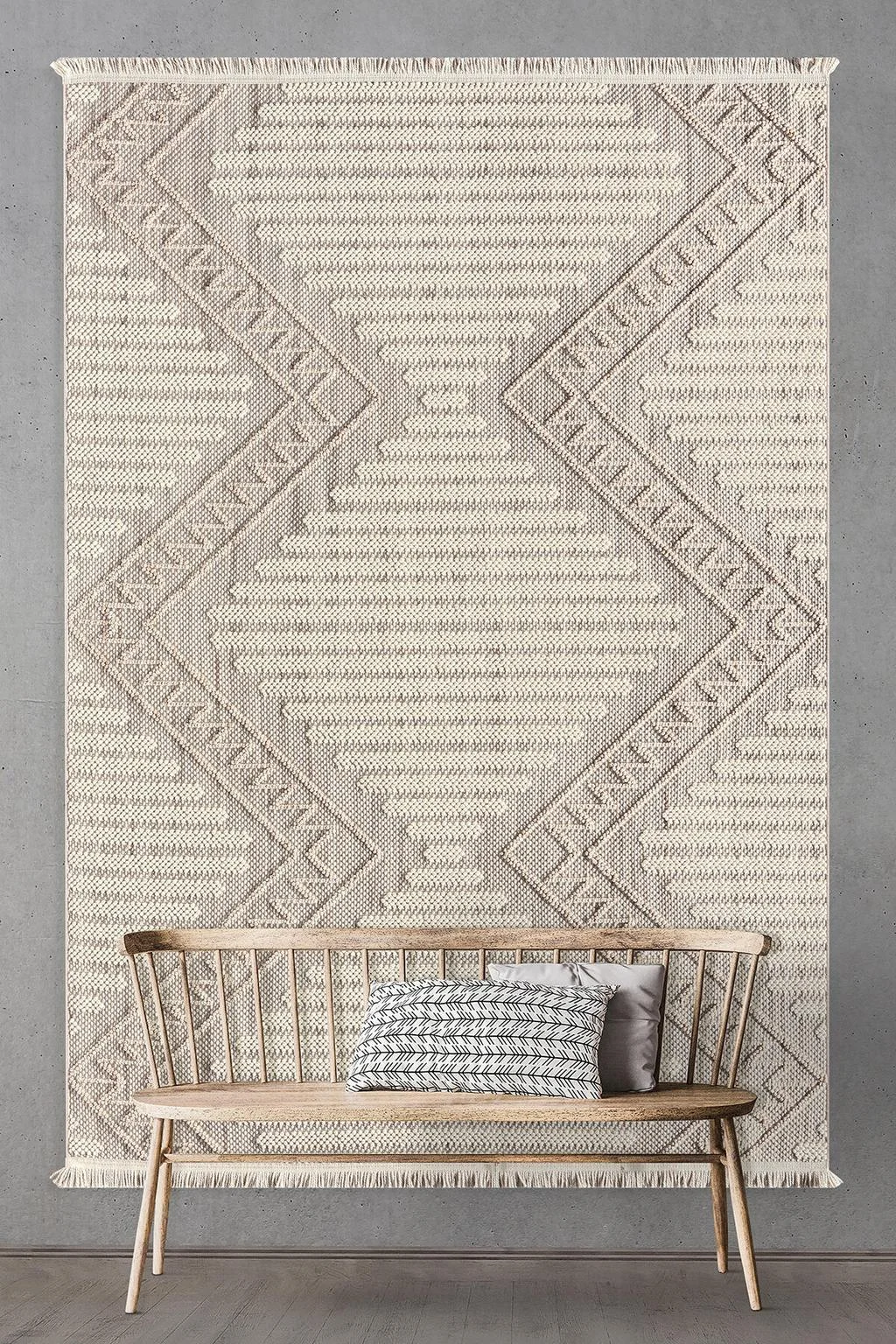 Agra - Papaya Modern İskandinav Desenli Oturma Odası Halısı