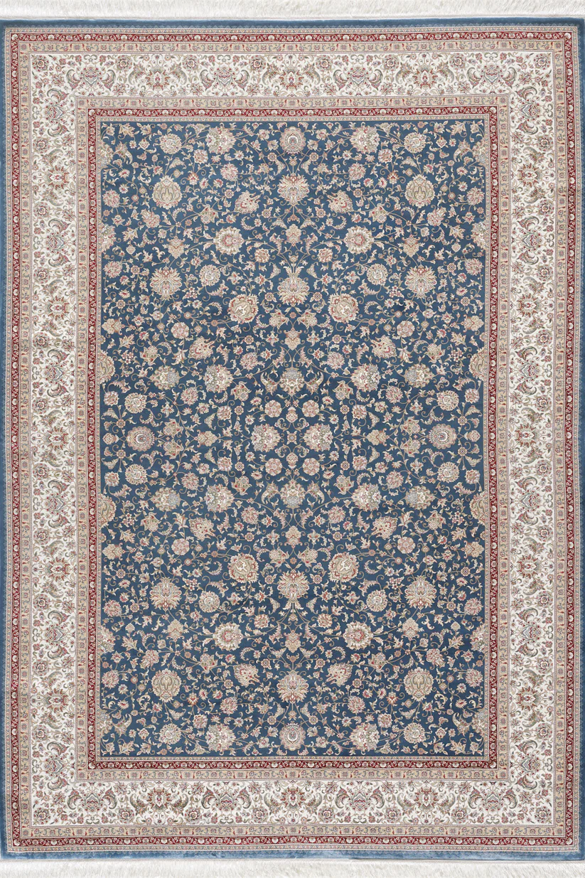 Floral Whispers İpek Hereke Halı - Çivit Rengi 
