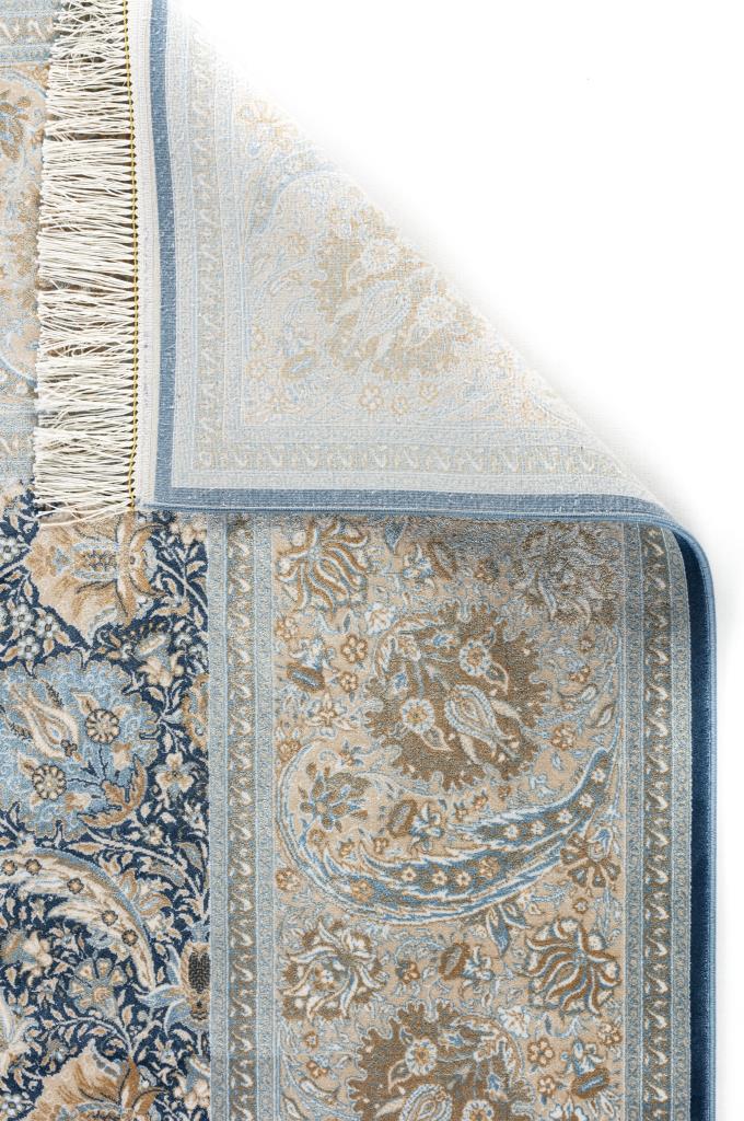 Vendome Palace Mavi Krem Makine Halısı