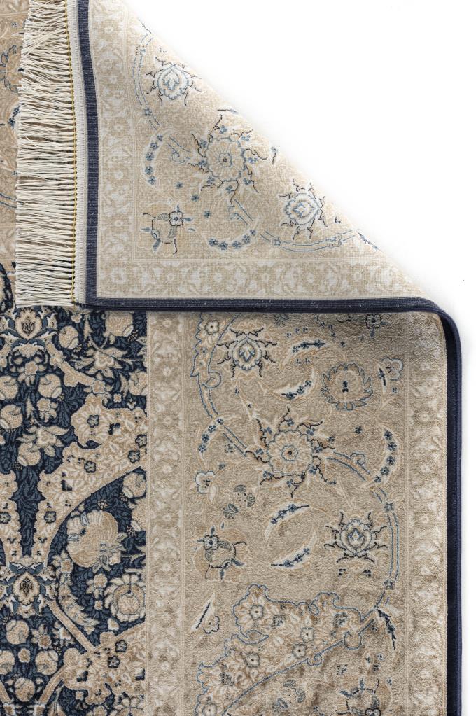 Vendome Palace Lacivert Krem Makine Halısı