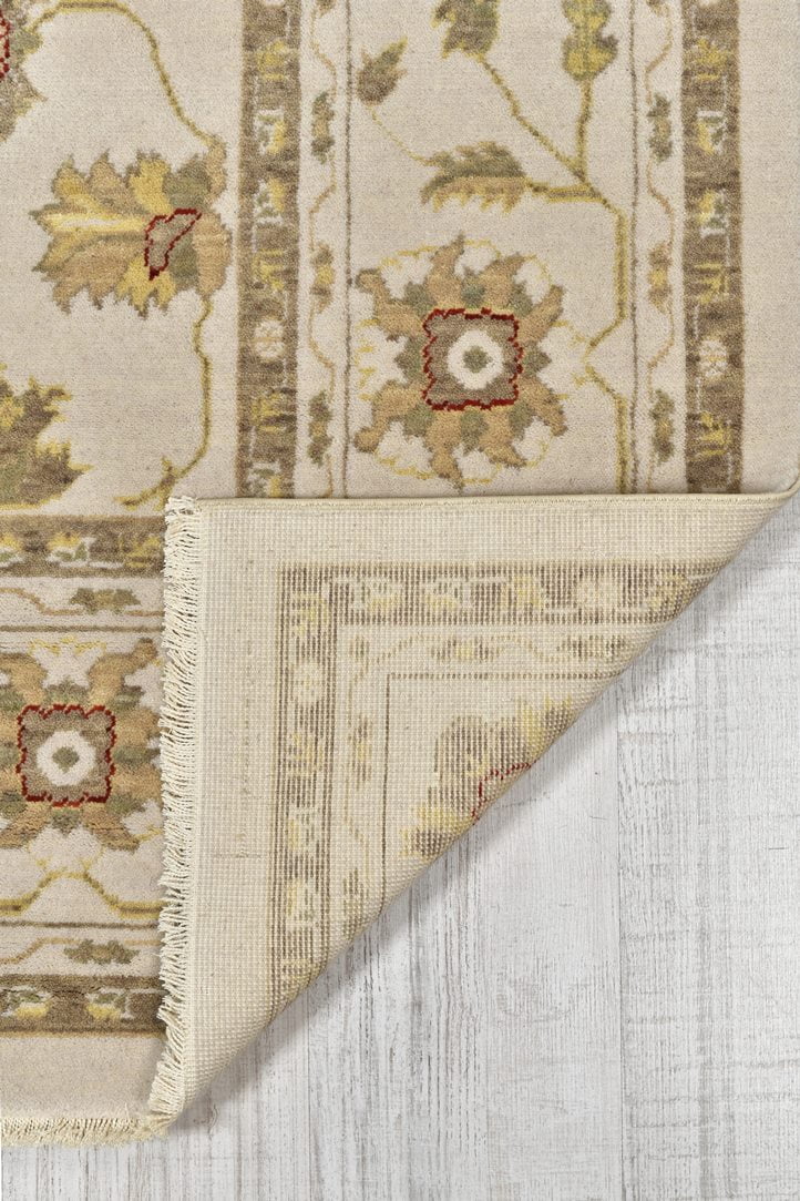 Misya 102 Bej Natürel Yün Özel Tezgah Halısı