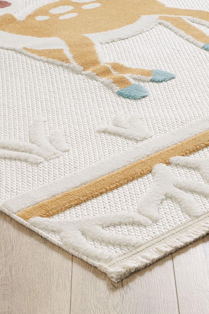 Shibori Kids - Deer Figürlü Dikdörtgen Çocuk Odası Halısı
