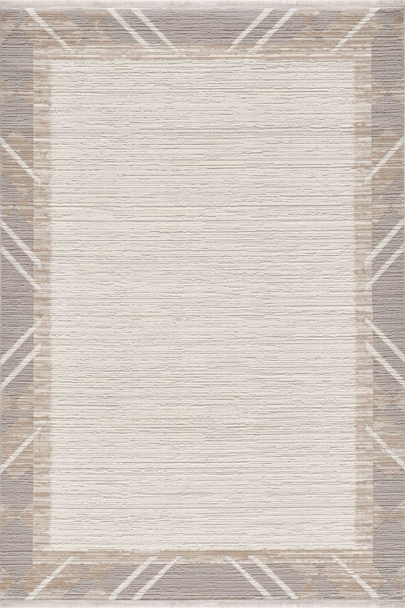 Nera - Sandstone Takma Saçaklı Modern Salon Halısı