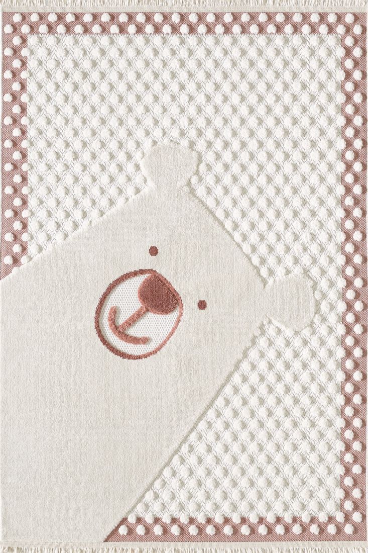 Shibori Kids - Ursa Figürlü Dikdörtgen Çocuk Odası Halısı