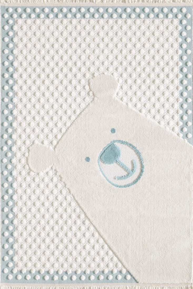 Shibori Kids - Bruın Figürlü Dikdörtgen Çocuk Odası Halısı