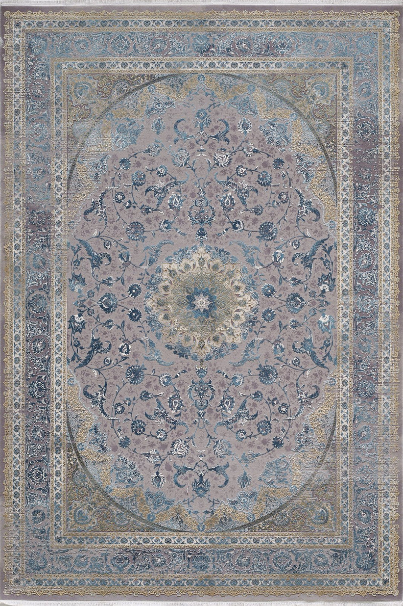 Reimagined Heritage Modernised Madalyon Desenli Halı - Gökyüzü